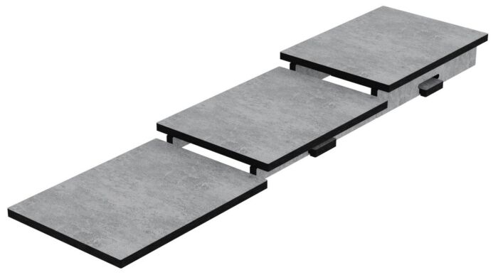 Three Tier HPL Riser Bellato Grey Effect