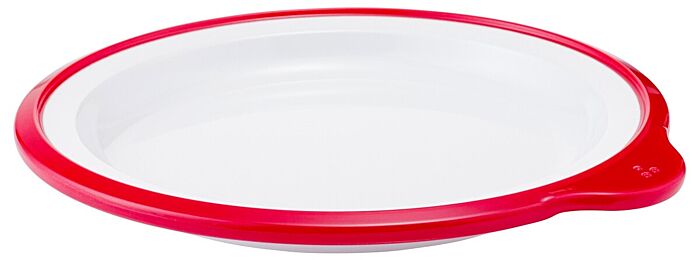 Omni Small Low Plate Rim 180ml (180x170x20mm) W/ Red