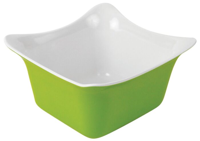 Melamine Fleur Crock w/SF Green/White
