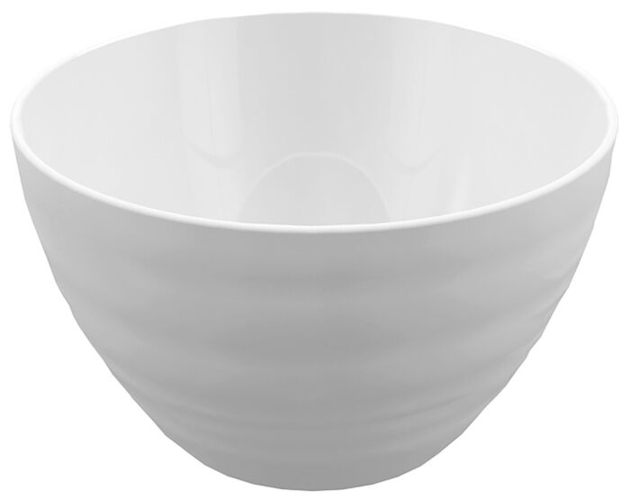 Melamine Ripple Large Pot 4.5L (250mm) White
