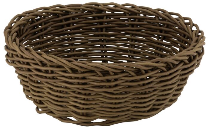 Ronde polyrotan mand (230x80mm) Wilg