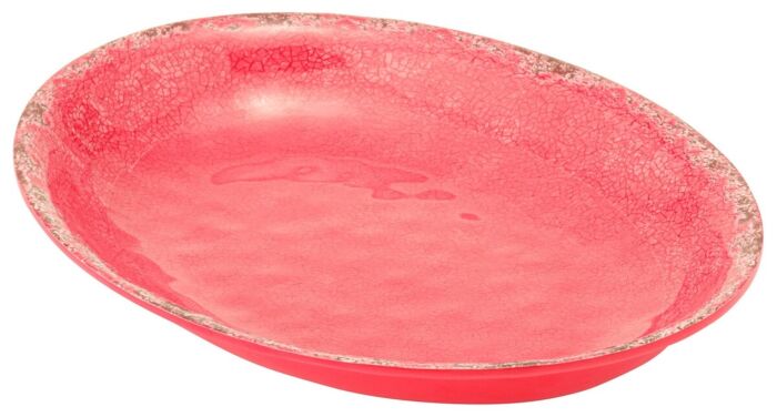 Casablanca Melamine Oval Low Dish 800ml (210x280x35mm) Red