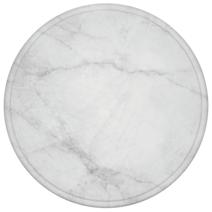 Melamine Round Platter w/ SF (285mm) White Marble Effect