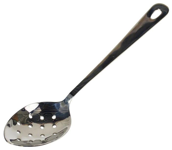 Stainless Steel Perforated Spoon (300mm) Silver