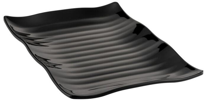 Melamine serveerschaal Wavy (390x285x40mm) Zwart