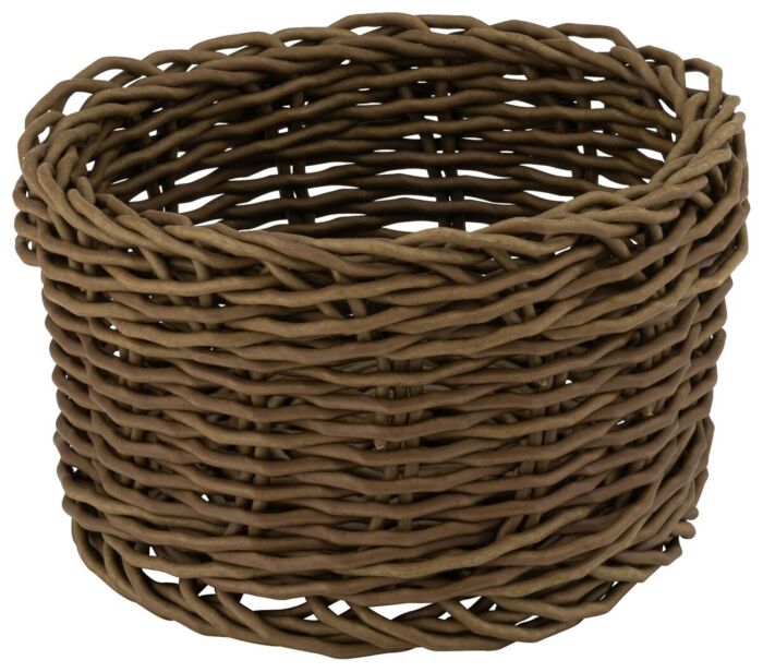 Poly Wicker Round Basket Willow