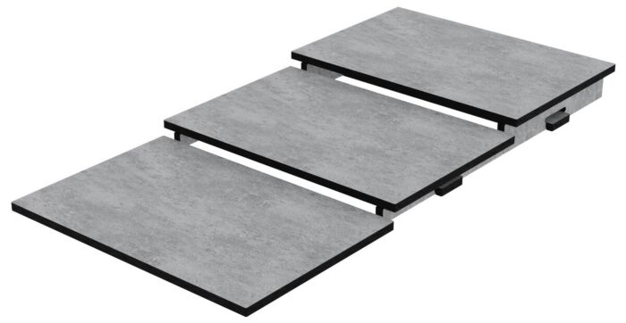 3-laags HPL Riser (420x840mm) Bellato-grijs-effect