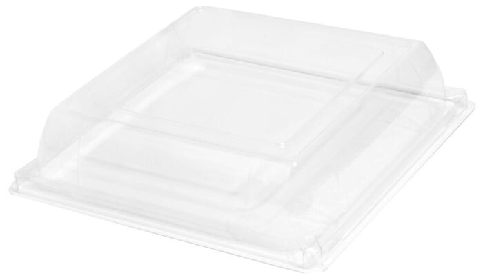 Deksel voor grote vierkante borden (235x235x60mm) Transparant