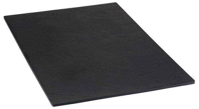 GN 1-1 Melamine Plateau Leisteenlook w/sf (530x325x10mm) Zwart