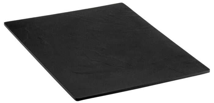 GN 1-2 Melamine Plateau Leisteenlook w/sf (325x265x10mm) Zwart