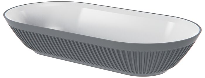 Talon melamine schaal pilvorm 1.3L (316x163x61mm) Grijs
