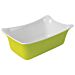 1-4 Size Melamine Fleur Crock w/SF 2L (265x162x100mm) Lime Green/White