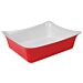 1-2 Size Melamine Fleur Crock w/SF 4L (325x265x100mm) Red/White