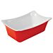 1-4 Size Melamine Fleur Crock w/SF 2L (265x162x100mm) Red/White