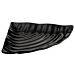 Melamine Curved Wavy Platter w/SF (269x374x38mm) Black