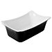 1-4 Size Melamine Fleur Crock w/SF 2L (265x162x100mm) Black/White