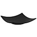 Pigment Melamine Square Curved Plate (188x188x44mm) Noir