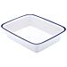 1-2 Size Enamelware Melamine Dish 3.7L (325x265x80mm) Blue