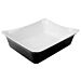 1-2 Size Melamine Fleur Crock w/SF 4L (325x265x100mm) Black/White