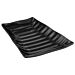 Melamine Curved Wavy Platter w/SF (259x247x38mm) Black